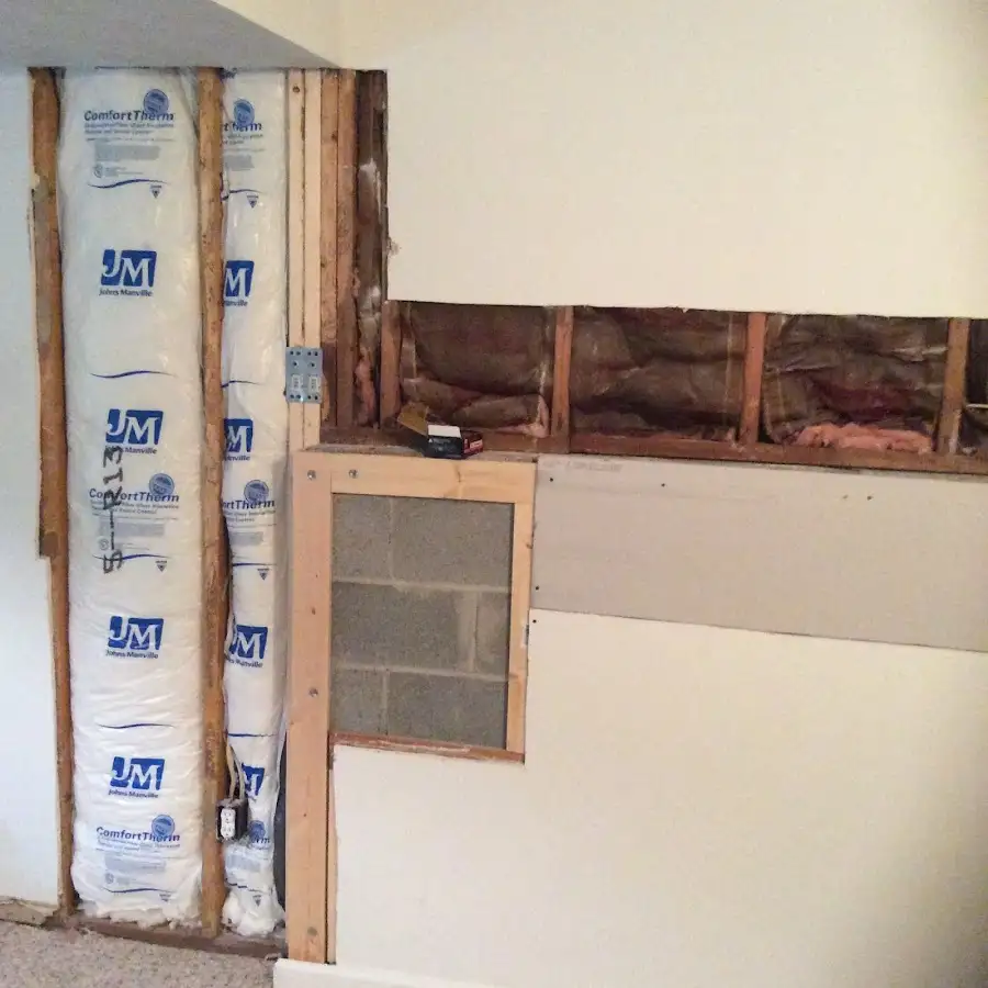 Wall insulation replacement during Contents Cleaning & Restoration in Leoni